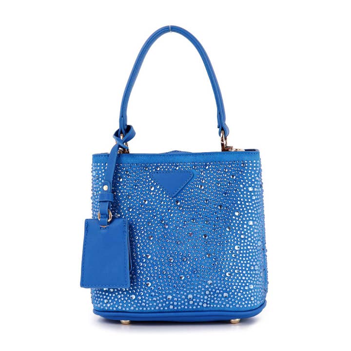 Handbag Express - Wholesale Top handle bag – women's - Petite Rhinestone Sparkler Bucket Bag2