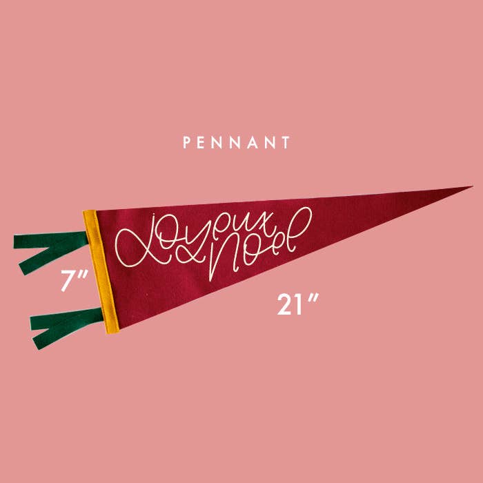 Chalkfulloflove - Wholesale Christmas Decoration - Joyeux Noel Felt Pennant (Christmas 2025)