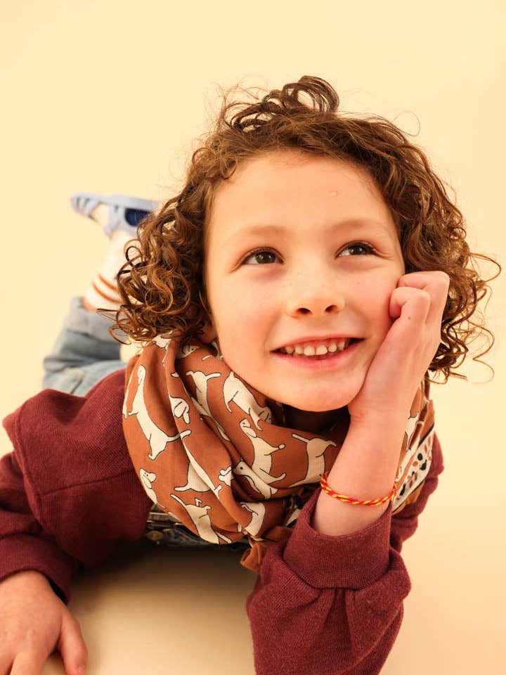 Adult Scarf Dachshund Brown for wholesale by Maison Augustin