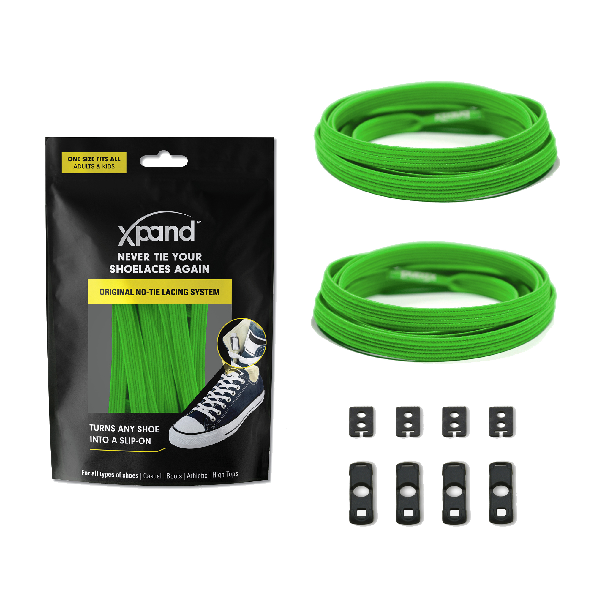 Xpand Laces – Engroshandel Snørebånd - Unisex – Elastiske flade snørebånd uden knude | Ingen flere knuder | Én størrelse20