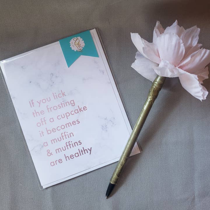 Birthday Card - Muffins are Healthy for wholesale by Daisy Print Company