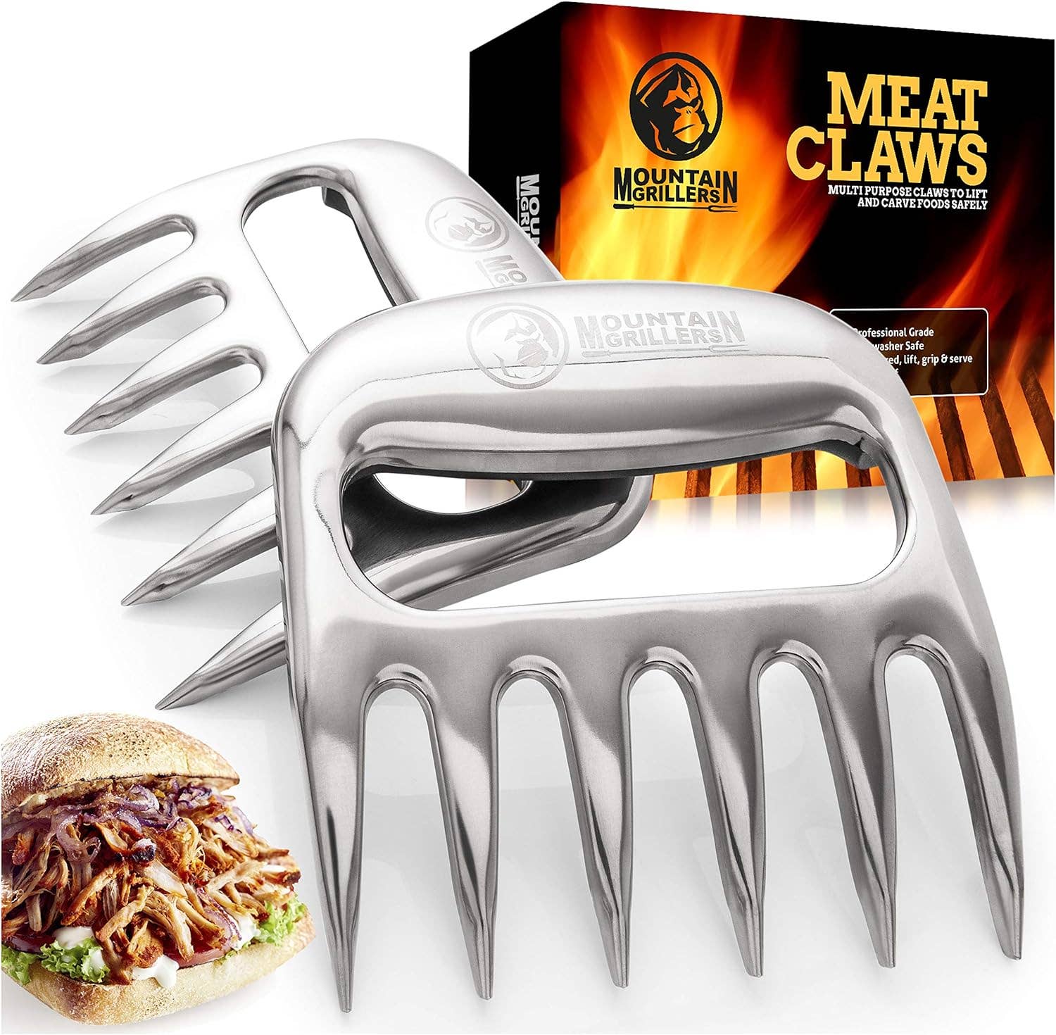 My Wholesale Warehouse - Wholesale Kitchen Tool/Gadget - Mountain Grillers Meat Claws For BBQ & Home - Stainless Steel - 1 Pair7