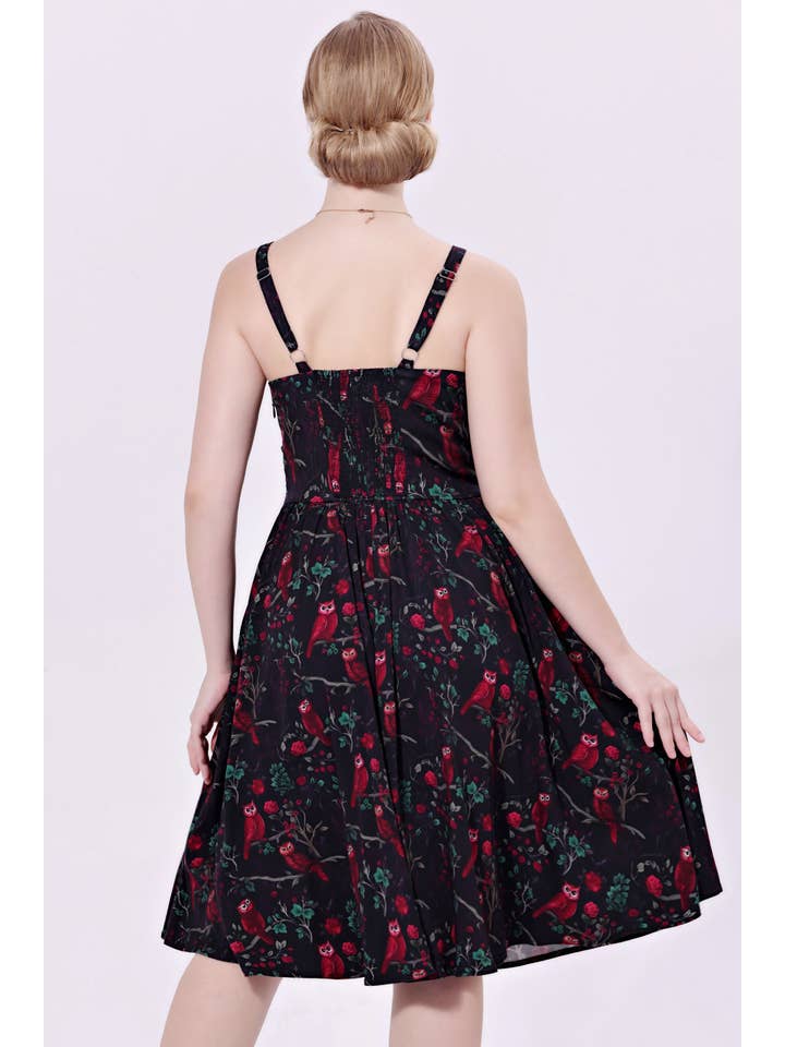 Negro Multi 248133 - Eden - Vestido ajustado y acampanado de seda de soja con bolsillos de venta al por mayor en Faire2