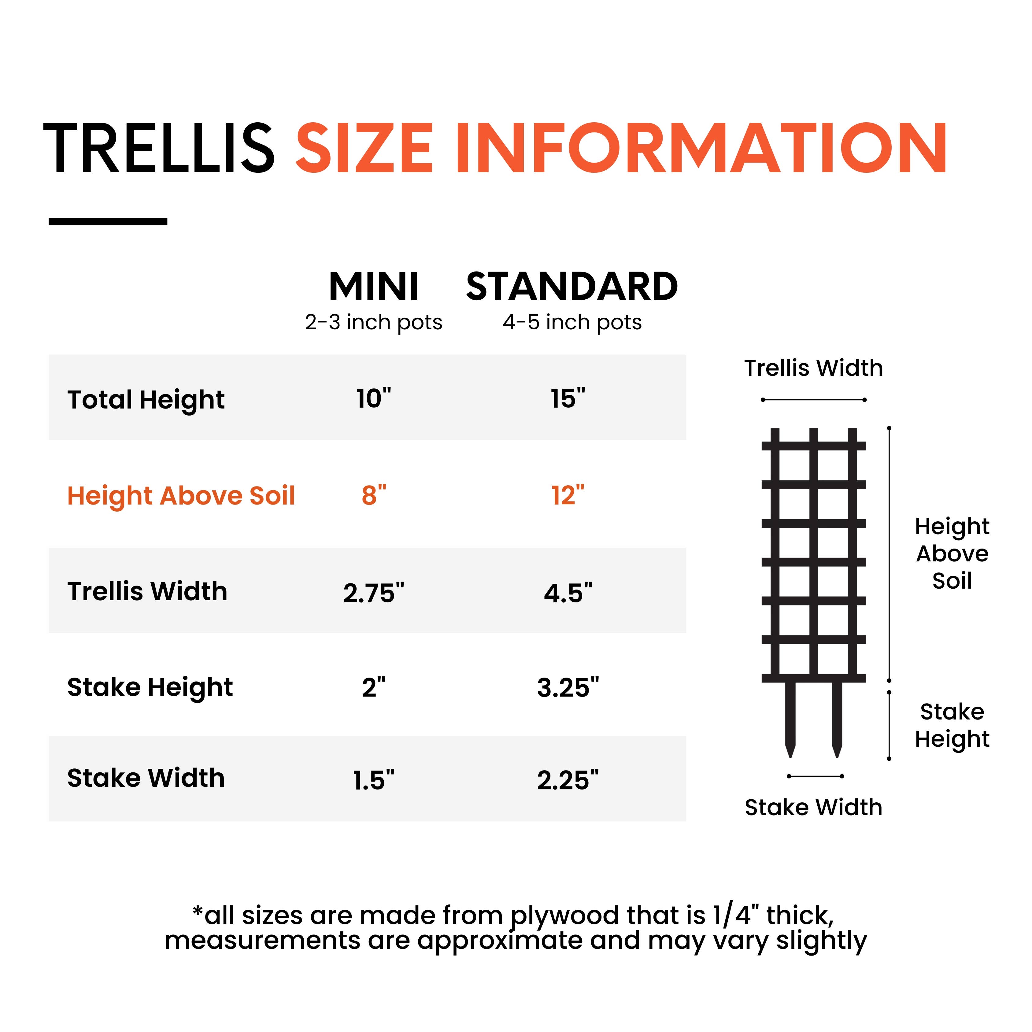 Leaf & Node - Wholesale Trellis - Ladder Indoor Wooden House Plant Trellis (2 Size Options)2