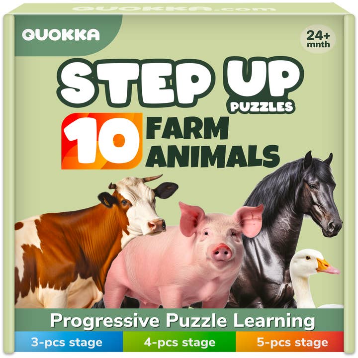 Step Up Puzzles | Farm Animals for wholesale by QUOKKA