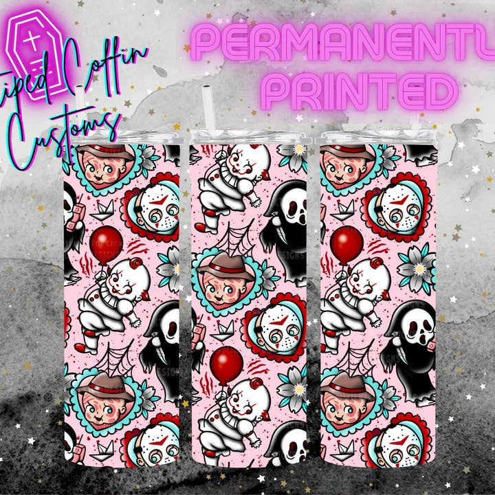 Horror Kids Tumbler for wholesale by Striped Coffin Customs
