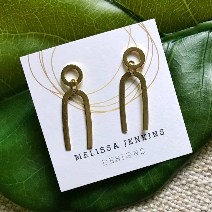 Mini Arch + Circle Post Earrings for wholesale by Melissa Jenkins Designs