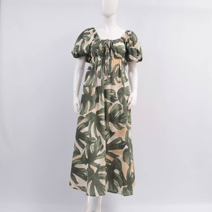 Cecile Wang - Vente Robe – femme - Robe longue manches bouffantes TDM28824-22