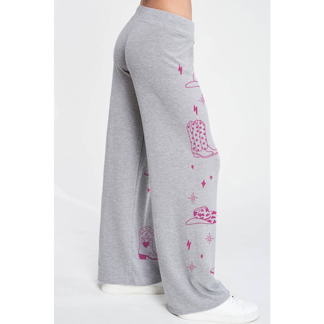 Phil Love - Wholesale Top & Pant Set (NOT Loungewear) - Women's - Cowgirl boots print soft  loungewear set p7