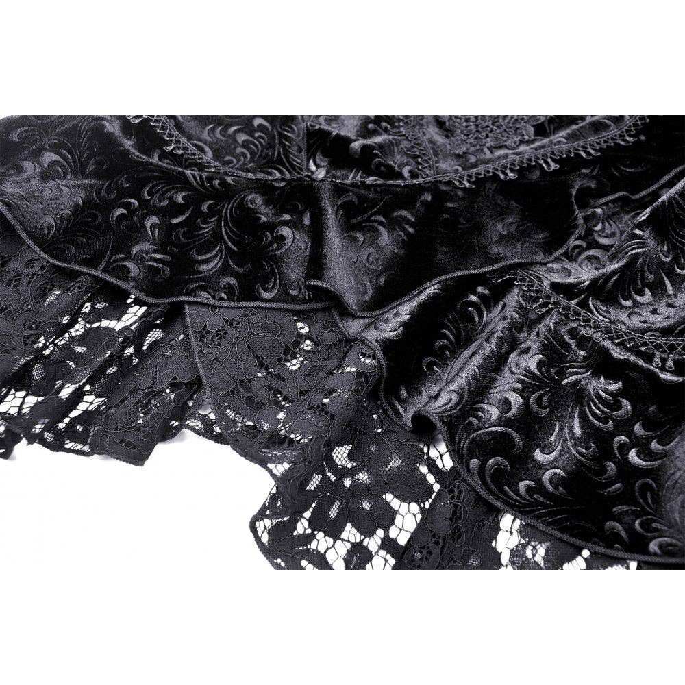 Necessary Evil (Kate's Clothing Ltd T/As) - Venta al por mayor Falda - Mujer - Falda de terciopelo con forma de cola de pez Dark In Love Zira9