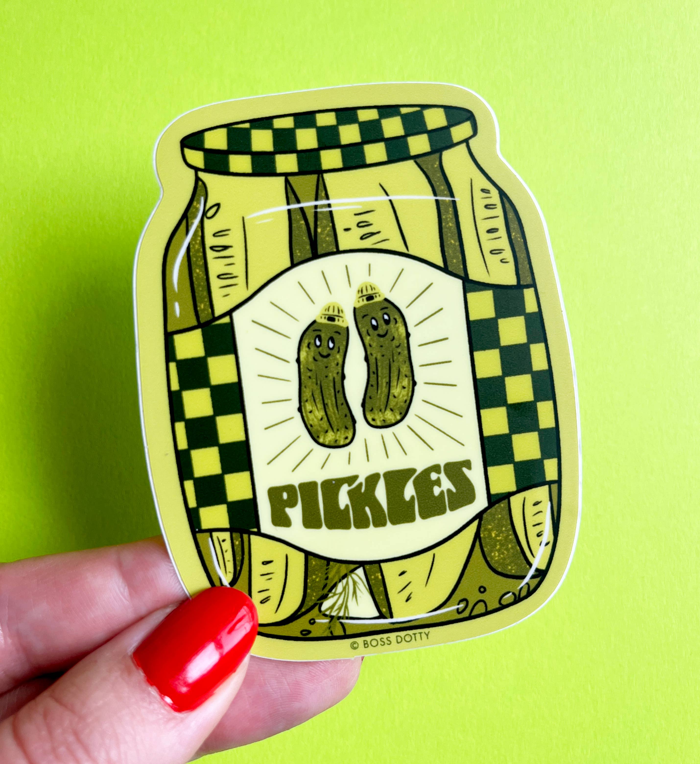 Boss Dotty Paper Co. – wholesale Klistermärke – Pickle burk klistermärke1
