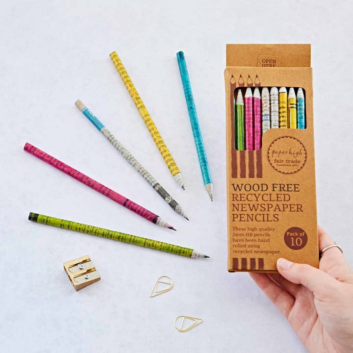 The Paper High Gift Company Limited – wholesale Pencil – Recycled Newspaper Pencil Set - Set Of Pencils