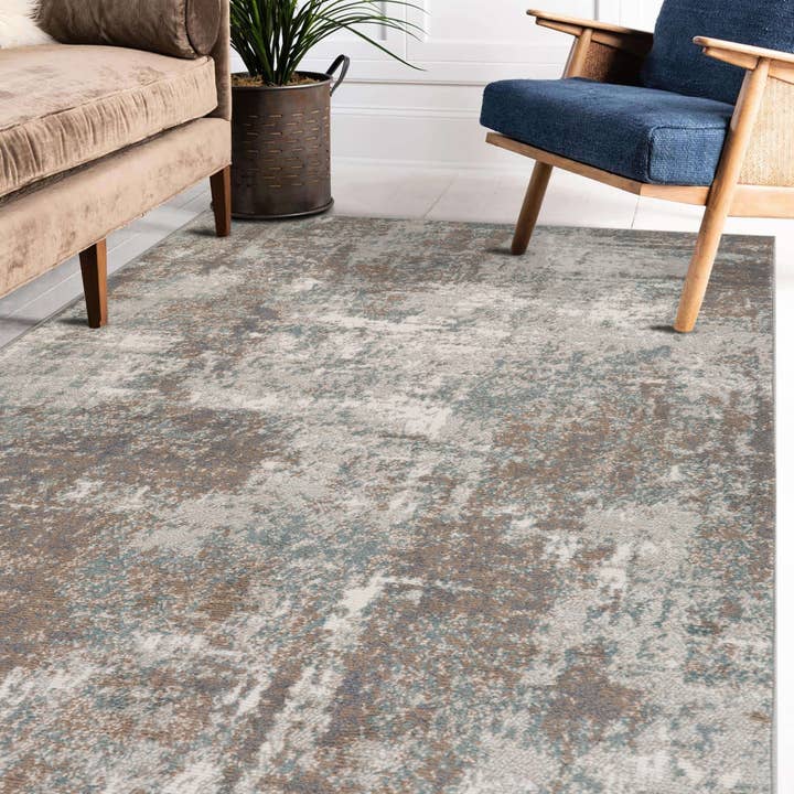 Alpine Bella Light Brown Abstract Area Rug for wholesale by Amer Rugs
