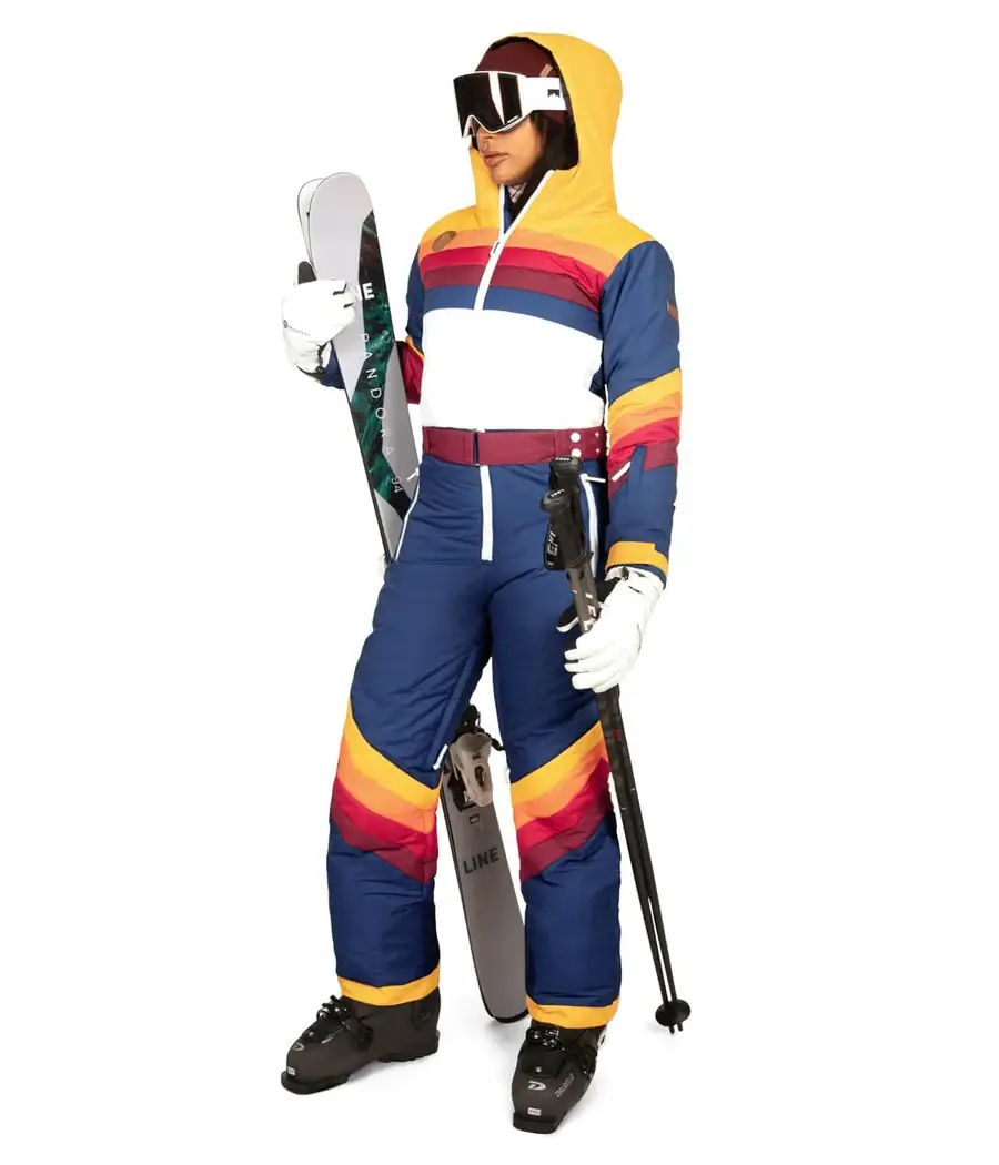 Tipsy Elves - Wholesale Ski Suit - Women's - Vintage Freestyle Snow Suit - Women's Striped Ski Suit2