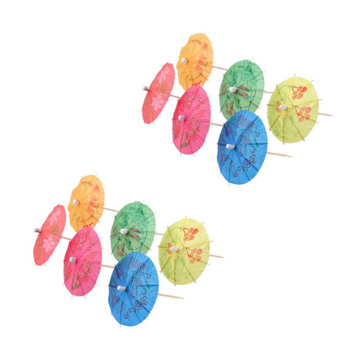 2 set om 20 mini cocktailparaplyer för wholesale av Fackelmann