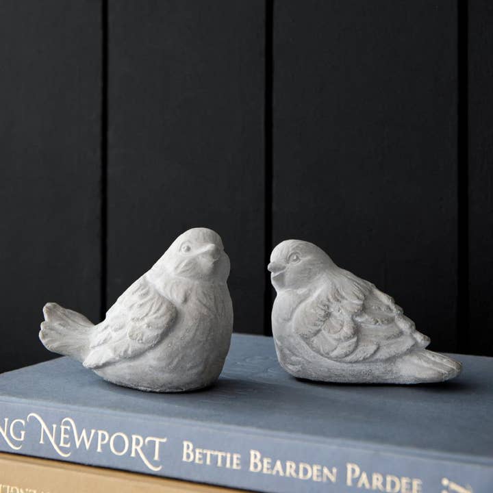 S/2 5x3.5x5" Lovebirds Cement Figurine for wholesale by A&B Home Group Inc.