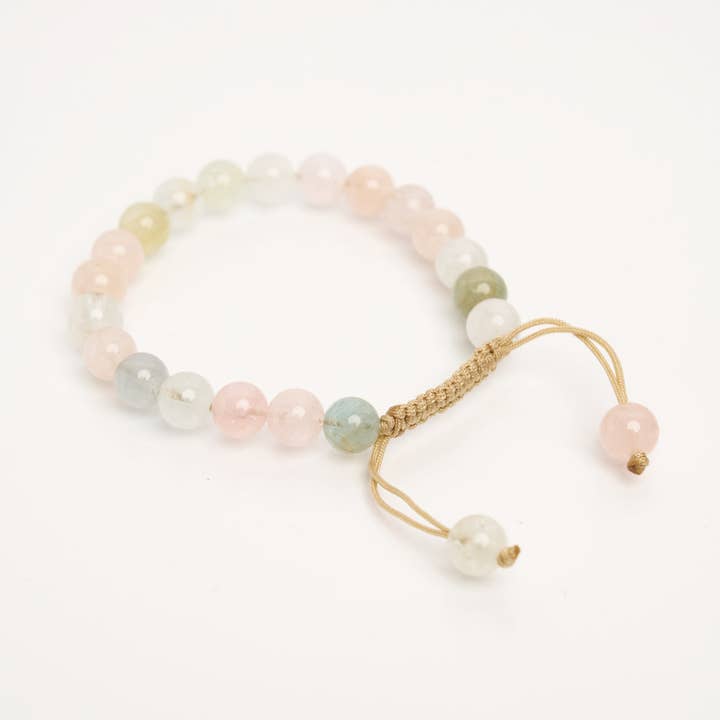 Bracciale in morganite per la vendita all'ingrosso da parte di Open Heart Warrior