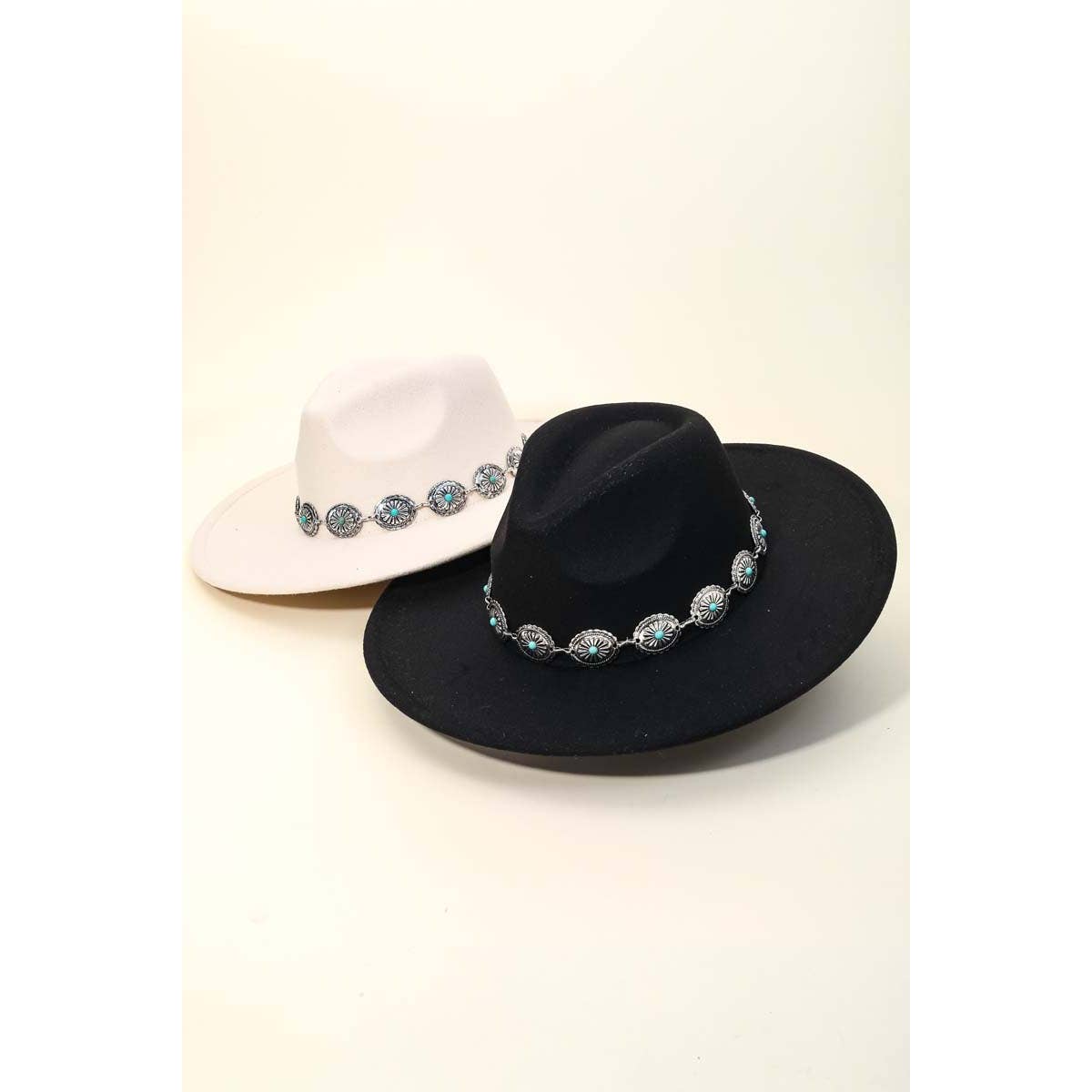 Anarchy Street - Wholesale Fedora - Women's - Western Concho Chain Fedora Hat6