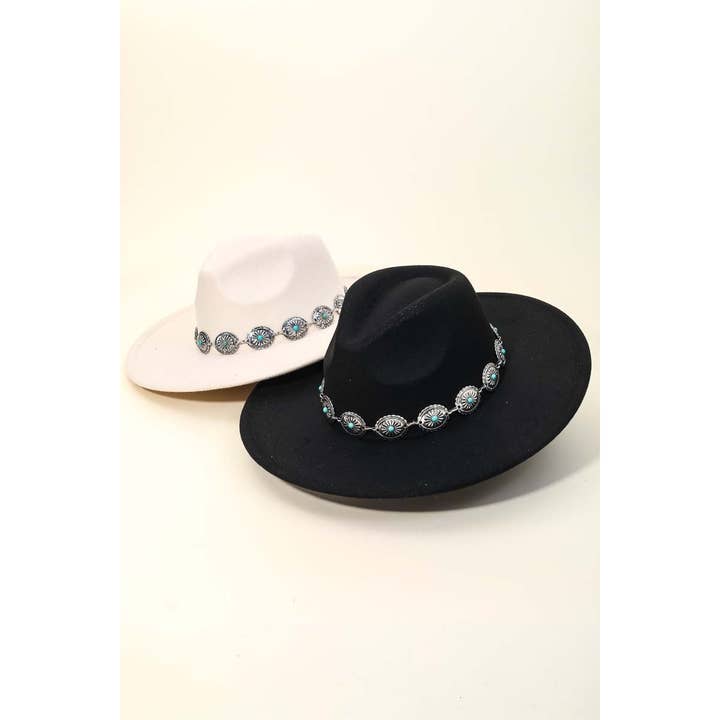Anarchy Street - Wholesale Fedora - Women's - Western Concho Chain Fedora Hat6
