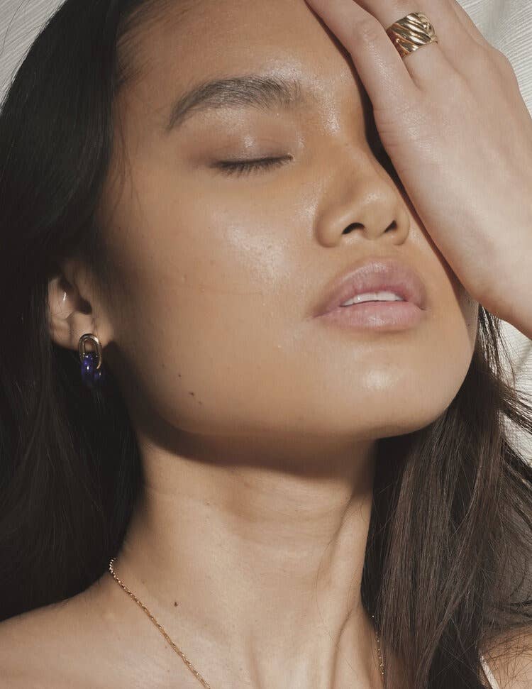 Lindsay Lewis – Brincos de argola por atacado – Brincos Anna - Cobalt3