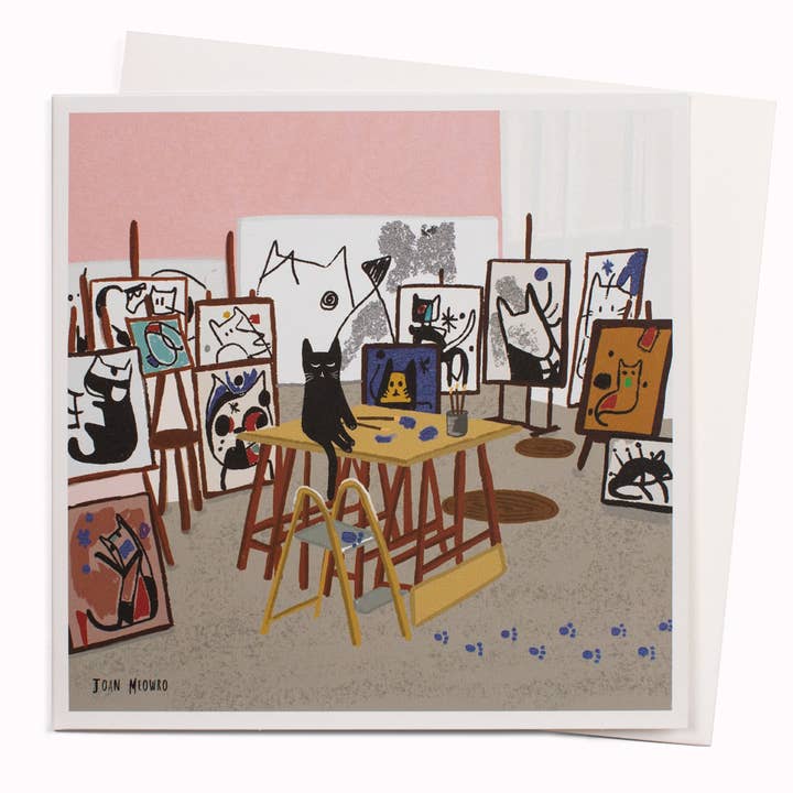 Meowro | Art Pun Greeting Card | Niaski for wholesale by USTUDIO Design