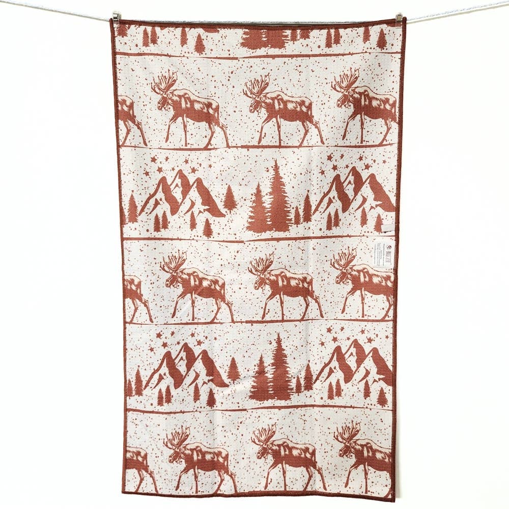 Buzzee - Wholesale Tea Towel - Moose - Dual Sided Hand Towel-Microfiber Kitchen Towel2