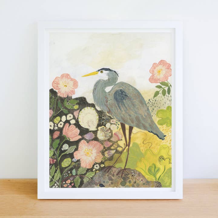 Great Blue Heron Giclée print for wholesale by In My Backyard