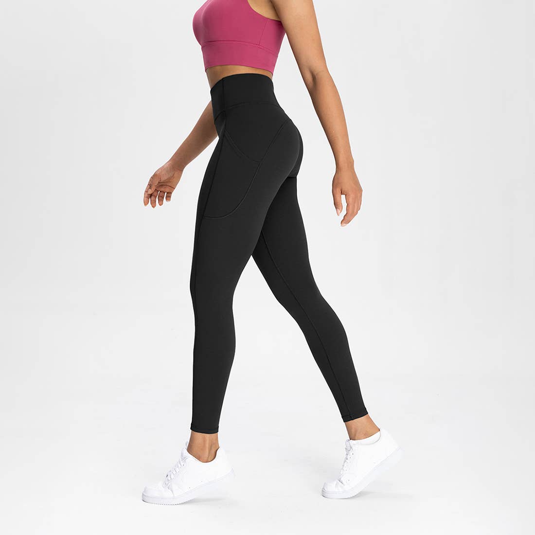 Sodalemon - Wholesale Athletic/Lounge Leggings - Women's - Women Pocket High-Waisted Naked Feel Quick-Dry Yoga Leggings5