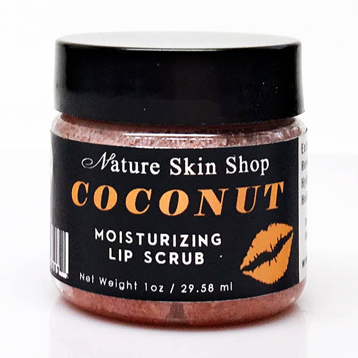 Coconut Moisturizing Sugar Lip Scrub for wholesale by Nature Skin Shop LLC