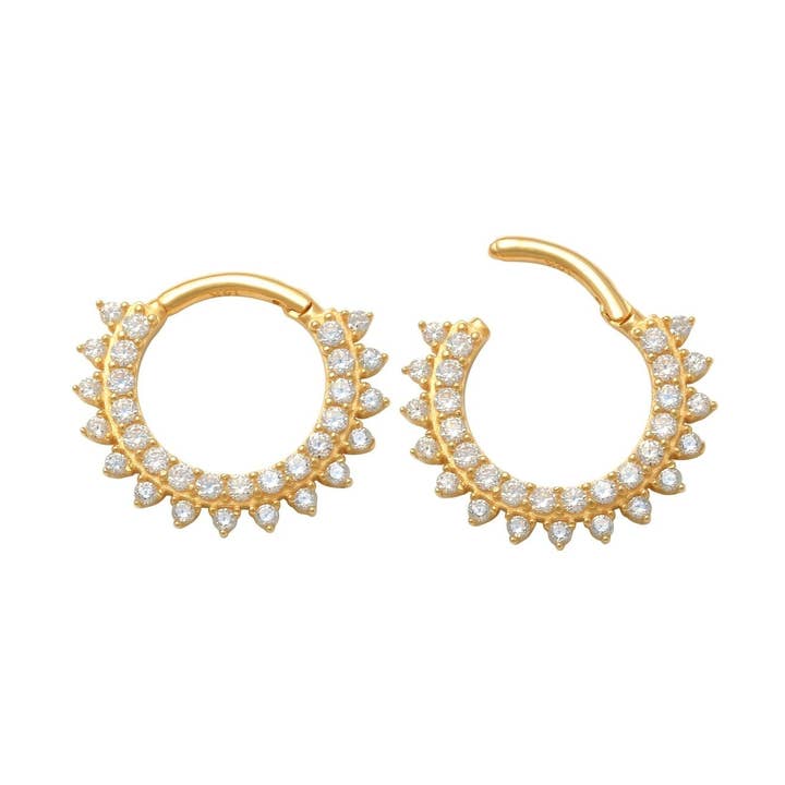 Or massif 10 carats | Anneau septum | Bijoux corporels | Or massif | Daith Piercing | Se pour la vente par Zahav Jewelry