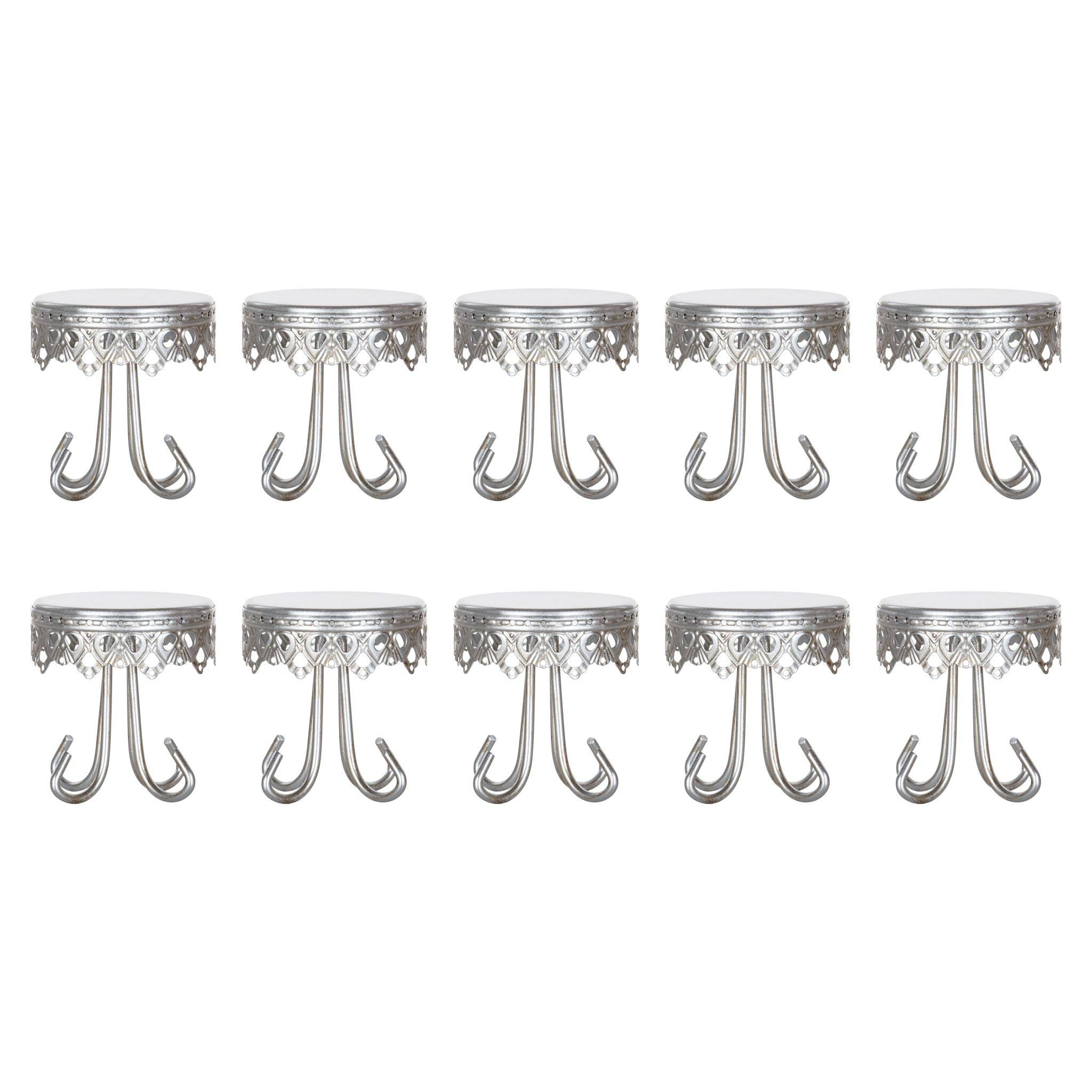 Amalfi Decor - Wholesale Cake Stand - 10 Piece Mini 3.5" Cupcake Holder Set - Silver0