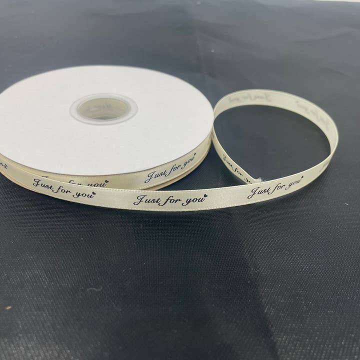 ByHome - Wholesale Ribbon - Gift Wrapping - 2/5" x 50 yds, JUST FOR YOU narrow polyester gift ribbon16