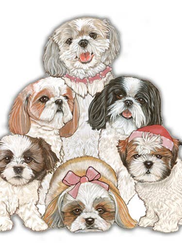 Shih Tzu Træ Magnet for engroshandel hos Pipsqueak Productions