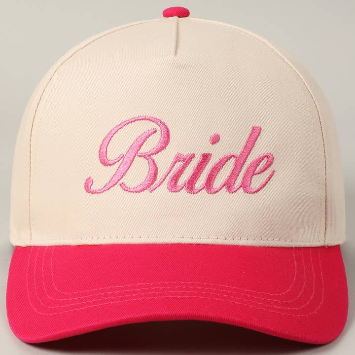 Fashion City - Wholesale Trucker Hat - Unisex - Bride Text Embroidery Two-Tone Trucker Hat25