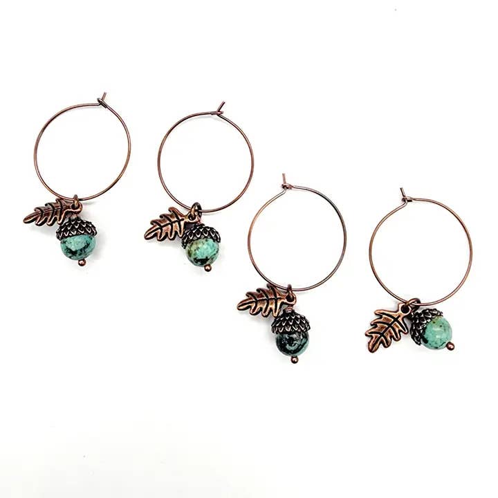 MergingMetals - Wholesale Dangle Earrings - Gemstone Acorn Earrings 9