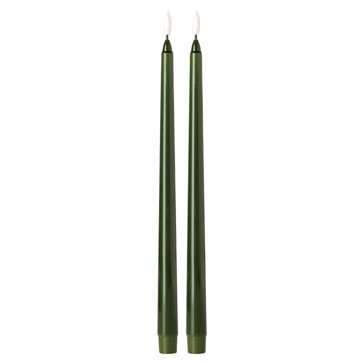 BOUGIE CONIQUE VERT MOUSSE PR 15 POUCES pour la vente par Koppers Home