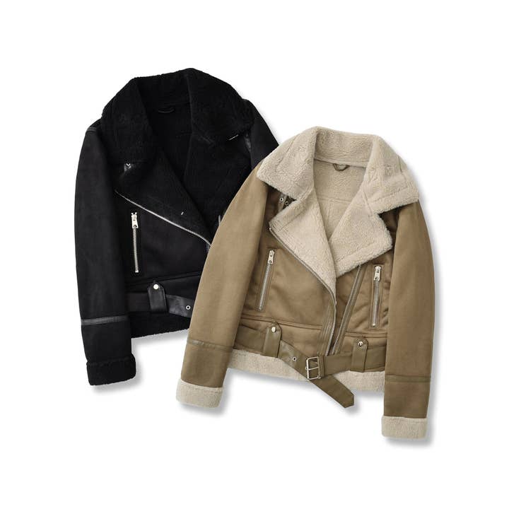 SALINA TRADING INC - Wholesale Fur/Faux Fur Coat - Women's - Stylish Suede Coat with Warm Lamb Fur Lining for Women6