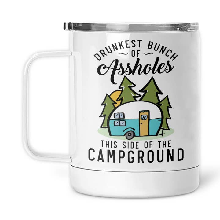 Pinetree Innovations - Wholesale Insulated Mug/Tumbler - Drunkest Bunch Of Assholes | Thermal Mug0