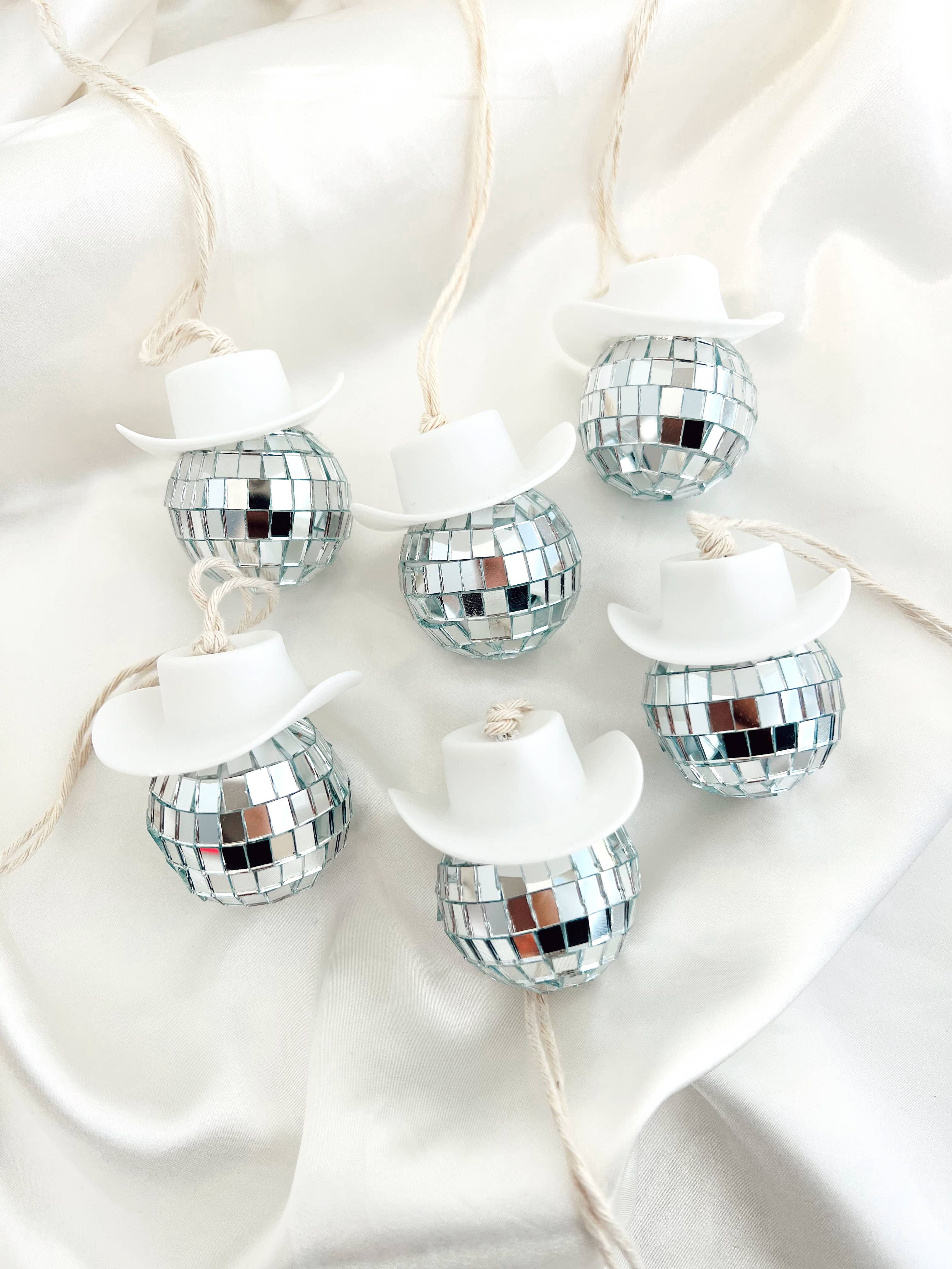 Golden Hour Designs - Wholesale Car Decorative Charm - Women's - White Disco Cowboy - Car Hanging Charm Decor, Christmas Tree Ornament, Holiday Decor6