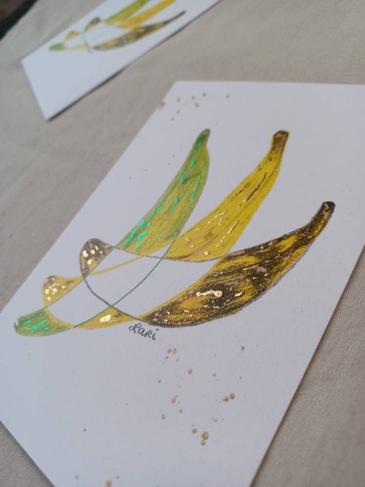 Larisanjou - Wholesale Art Print - Plátanos Hand-Embellished Art Print - Colorful Decor3