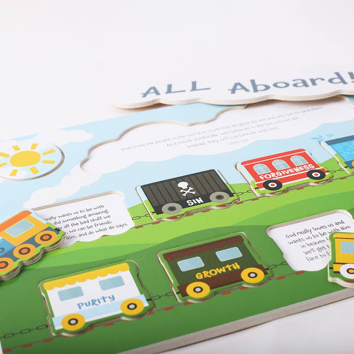 Swanson Christian Products - Wholesale Wood Toy - Kids - Wooden Puzzle - Chunky Pieces - Plan of Salvation Train