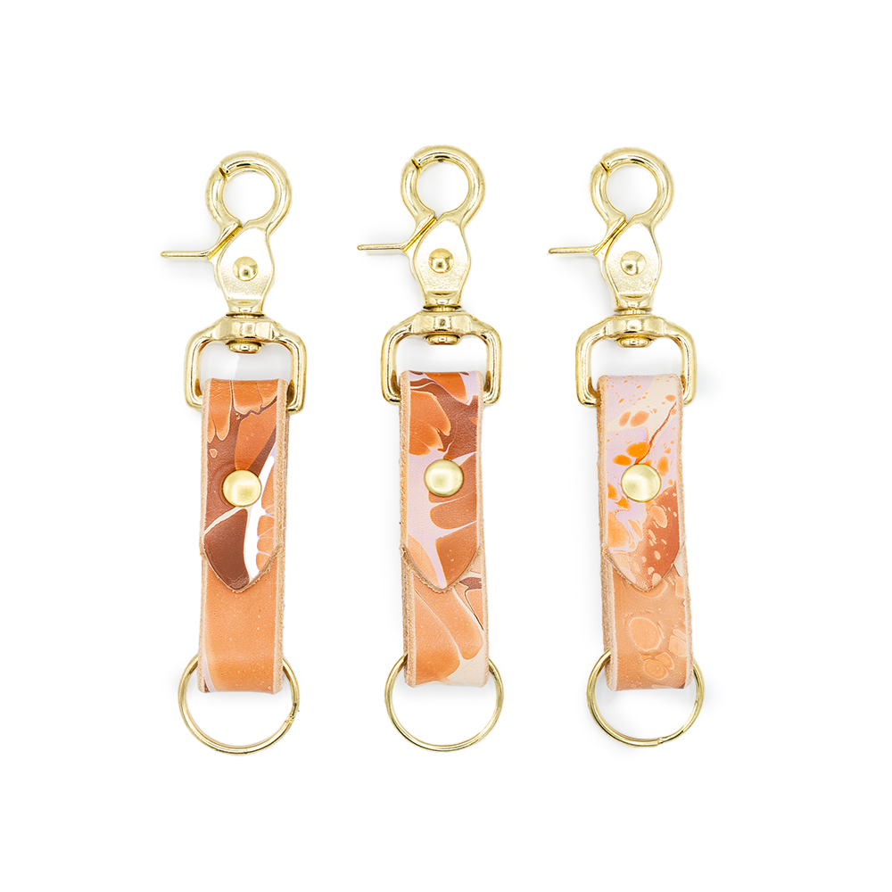 Glad & Young Studio – wholesale Keychain – Women's – Swivel Snap Keychain - Marbled Palettes5