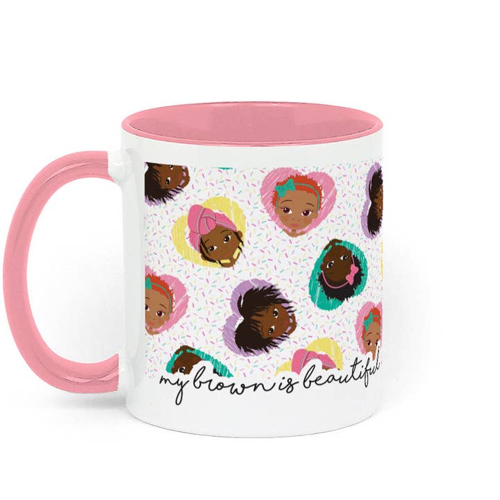 SPRINKLES GIRLS CERAMIC MUG PINK | Fefus Designs for wholesale by Fefus Designs