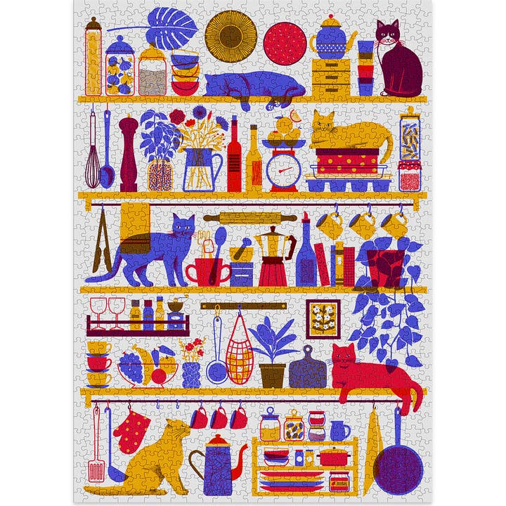 Cloudberries Jigsaw Puzzles - Wholesale Puzzle - Adult - 1000 Piece Puzzle, Cat Jigsaw Puzzle for Adults, Cats Puzzle