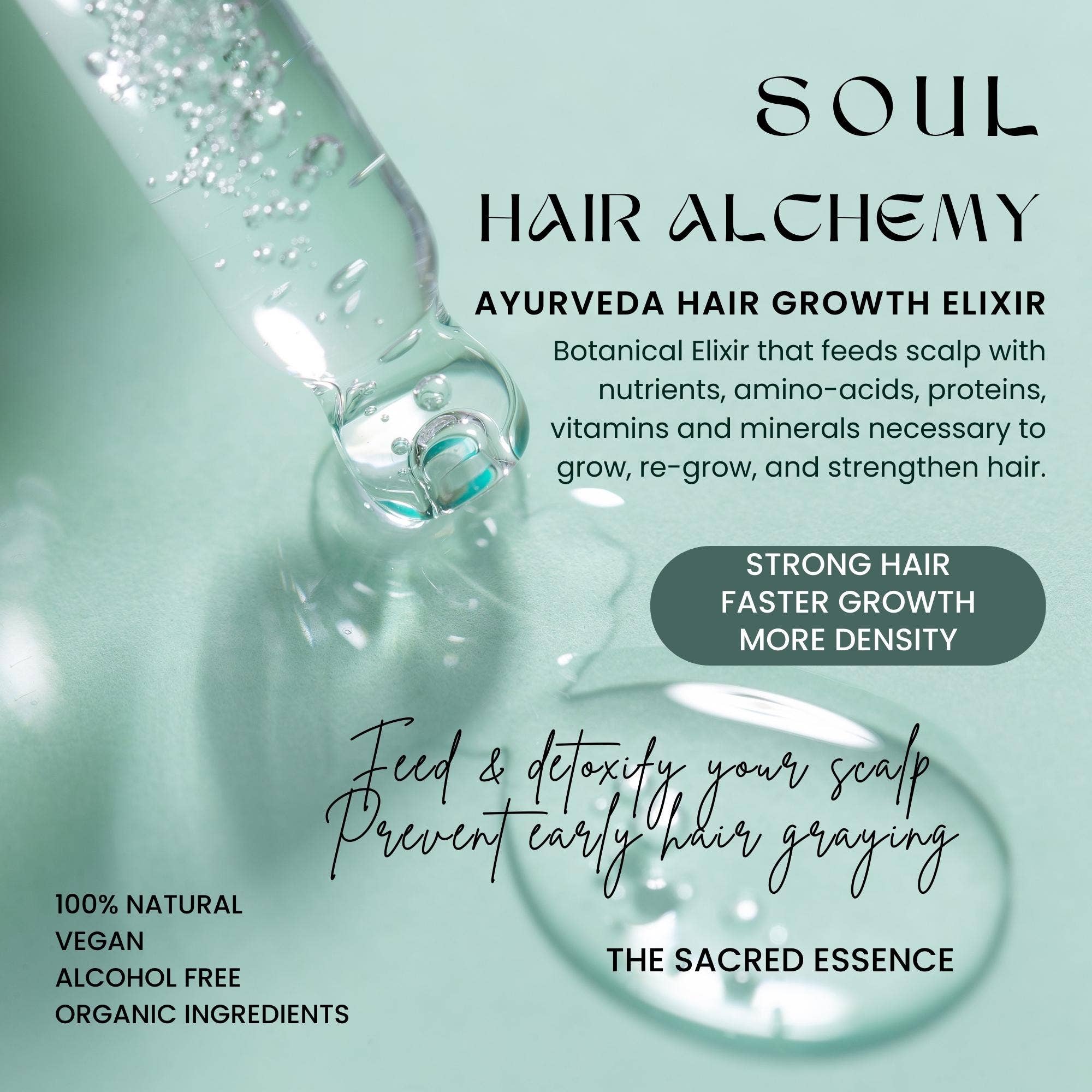 The Sacred Essence - Wholesale Hair Oil - SOUL - Ayurveda Hair Growth Elixir 2
