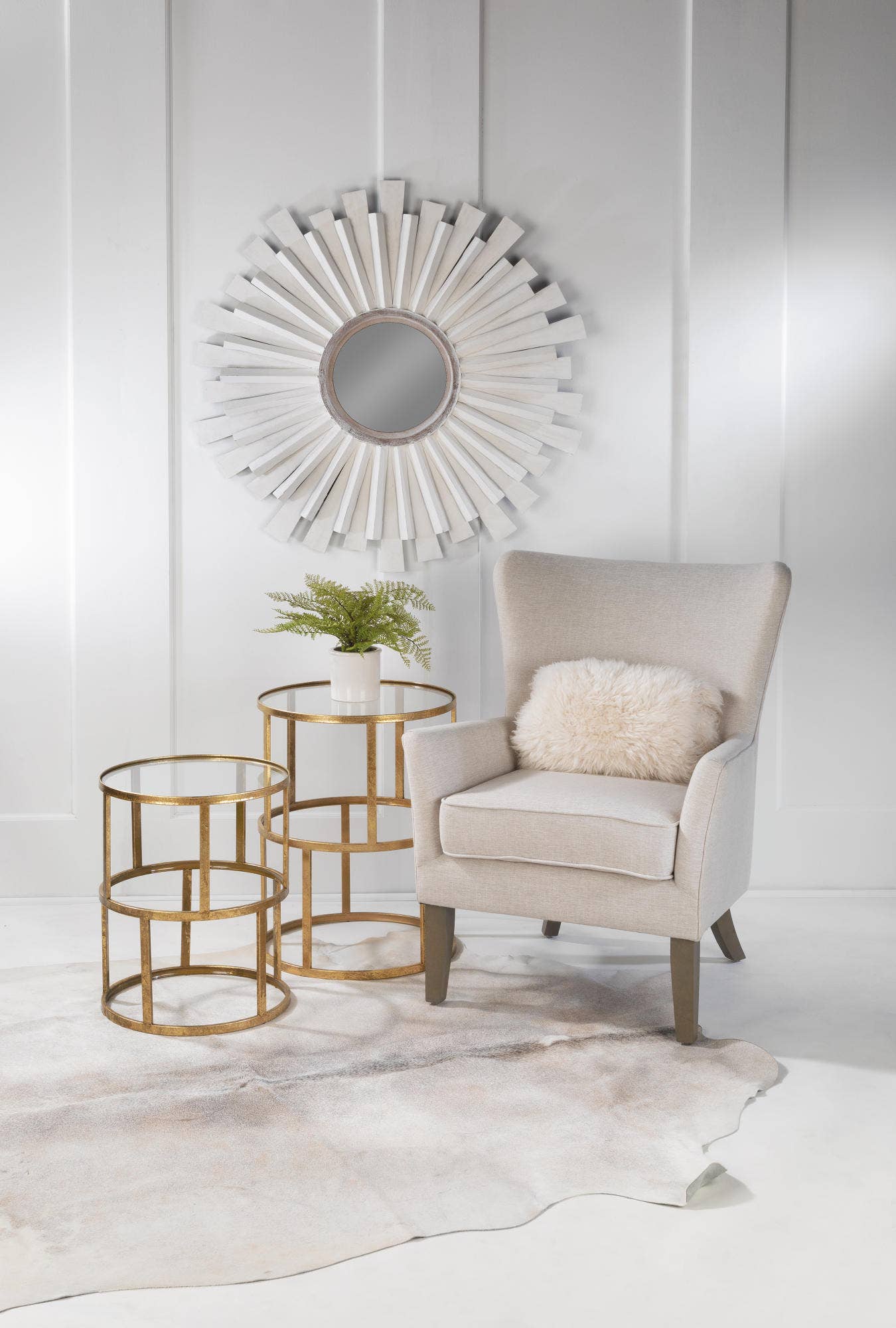 Tripar International – wholesale Side table – Set of 2 Round Gold Accent Tables2