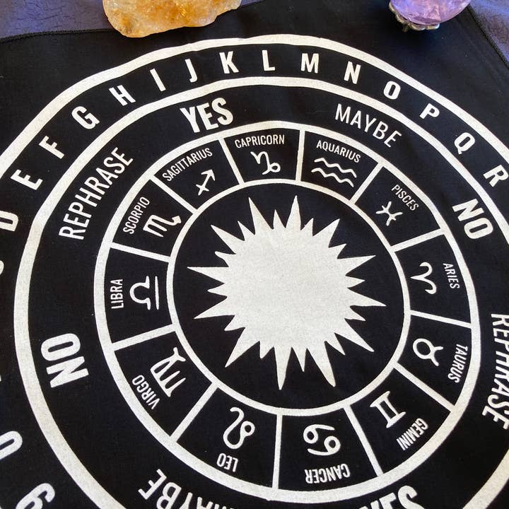 Joshua Tree Gems - Venta al por mayor Artículo de meditación - Paño de péndulo de adivinación impreso a mano diseño original