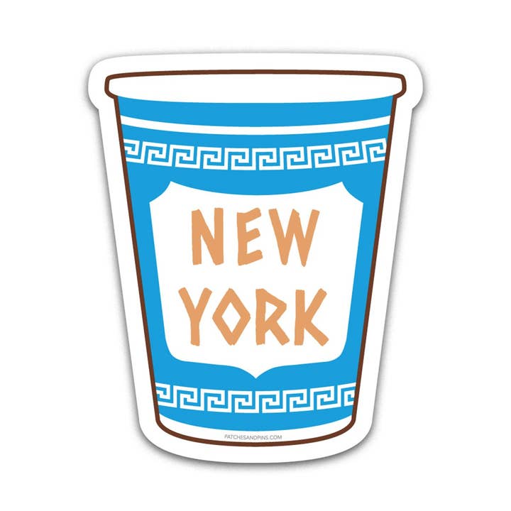 New York City Cup Sticker for wholesale by Patches and Pins