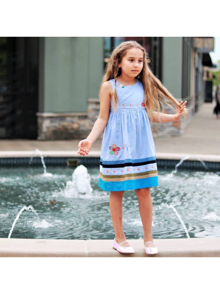 SISSYMINI - Wholesale Dress - Kids - Toddlers & Girls Soft Cotton Applique Dress | 878-SS235