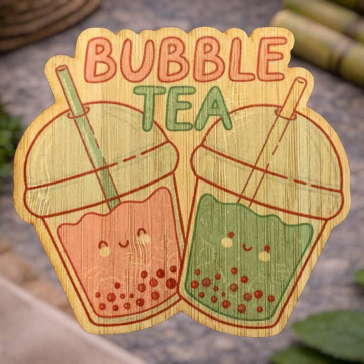 Bubble Tea for wholesale by Bamboo Wood Stickers